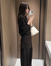 Melo collar wool knit