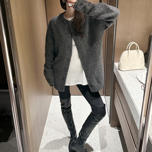 Nose mohair cardigan