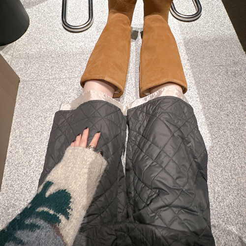 Street quilting banding pants