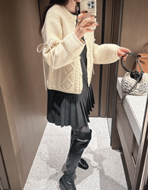 Mogul ribbon wool cardigan