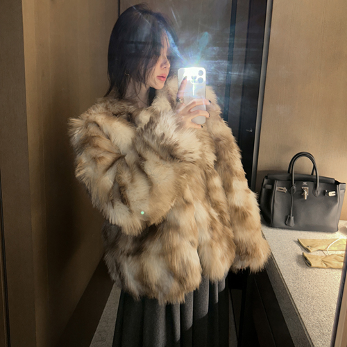 Soul no-collar fur jacket