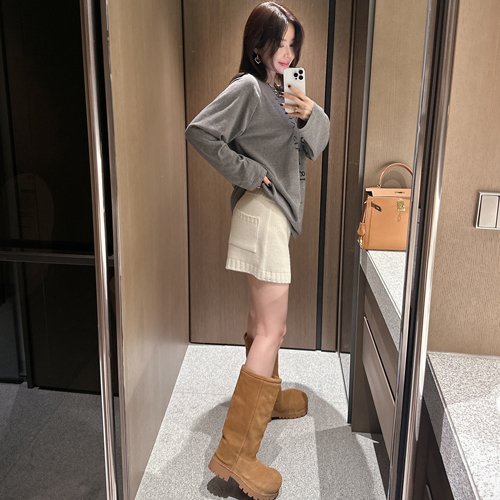 Demi wool pocket knit pants