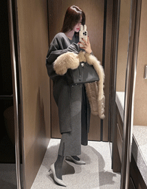 Cape handmade wool coat