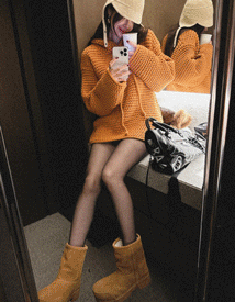 Joy classic hood knit