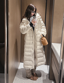 Pont duck down long padding (white)