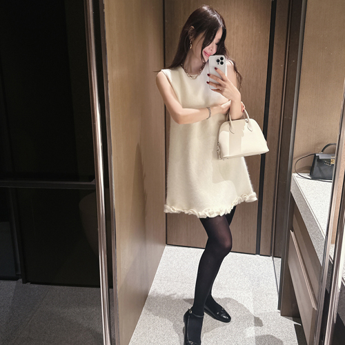 Aaron frill mini dress