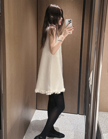 Aaron frill mini dress