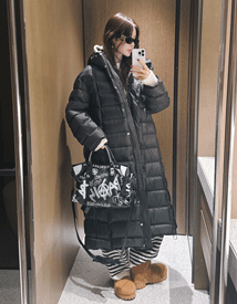 Pont duck down long padding (black)