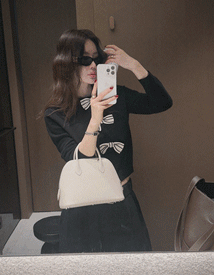 Elly ribbon cardigan (cashmere80%)