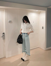 Light cashmere wool knit pants