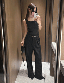 Charley pin-tuck gimo pants (gimo)