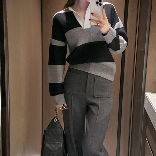 Salve dangara wool collar knit