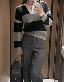 Salve dangara wool collar knit