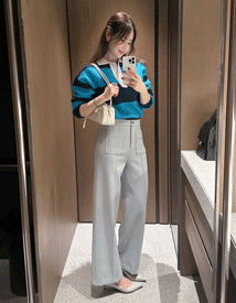 Aimee pocket straight slacks