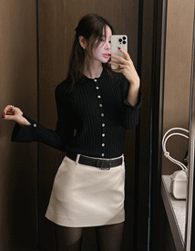 Rute collar merino wool cardigan