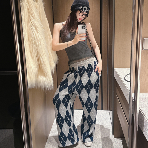 Amon argyle knit pants