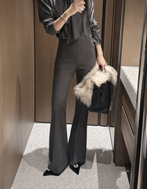 Pinter slim boots-cut slacks