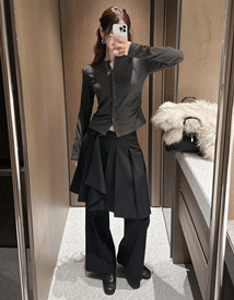 Hunt layered wrap skirt pants