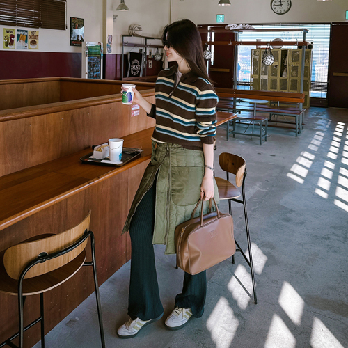 Multi quilting zipper skirt