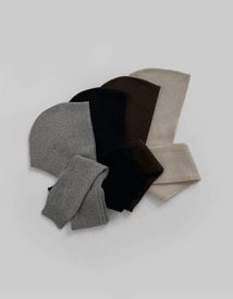 Yak pine wool hood muffler