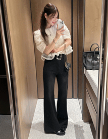 Carine span boots-cut gimo pants