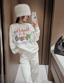 Kitsch cotton gimo sweat shirt