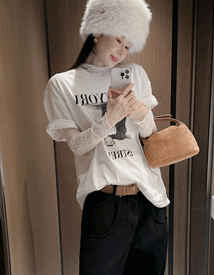 Shell see through span blouse