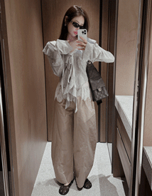 Nubel collar frill cardigan