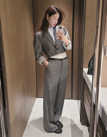 Lucan check belt pants