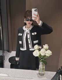 Coco line knit jacket