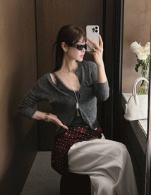 Adel fake pocket cardigan