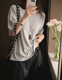 Vintage washing round tee