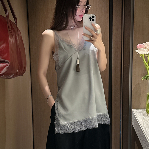 Airy lace slip dress
