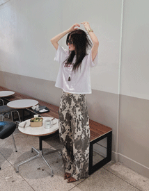 Leopard beige pants
