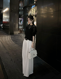 Weed leather string slacks