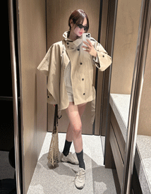 Fable shawl harp trench coat