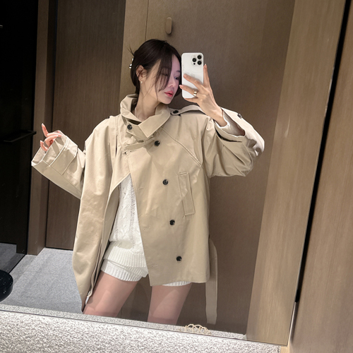 Fable shawl harp trench coat