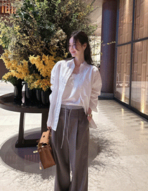 Mento cotton stripe shirt