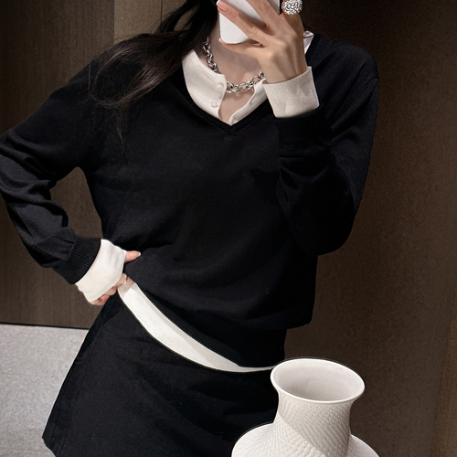 Nest double neck knit