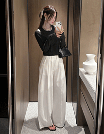Muten pin-tuck wide pants