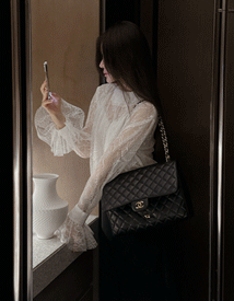 Misco lace frill blouse