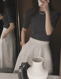 Mouse half sleeve knit