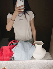 Love printing slim tee