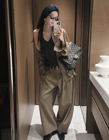 Peste brown check pants