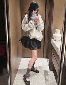 Flip button lace pants