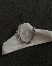 Bold chain silver necklace