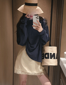 Letter shibori round tee