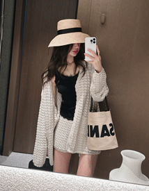 Node knit cardigan