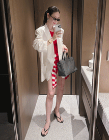 Buddy linen one button jacket