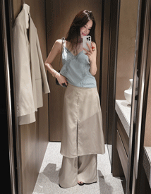 Buddy linen layered pants
